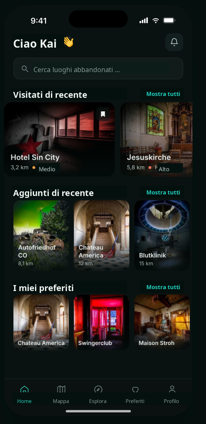 Screenshot dell’app UBX Planner